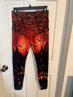 CVG Haunted House print full length leggings